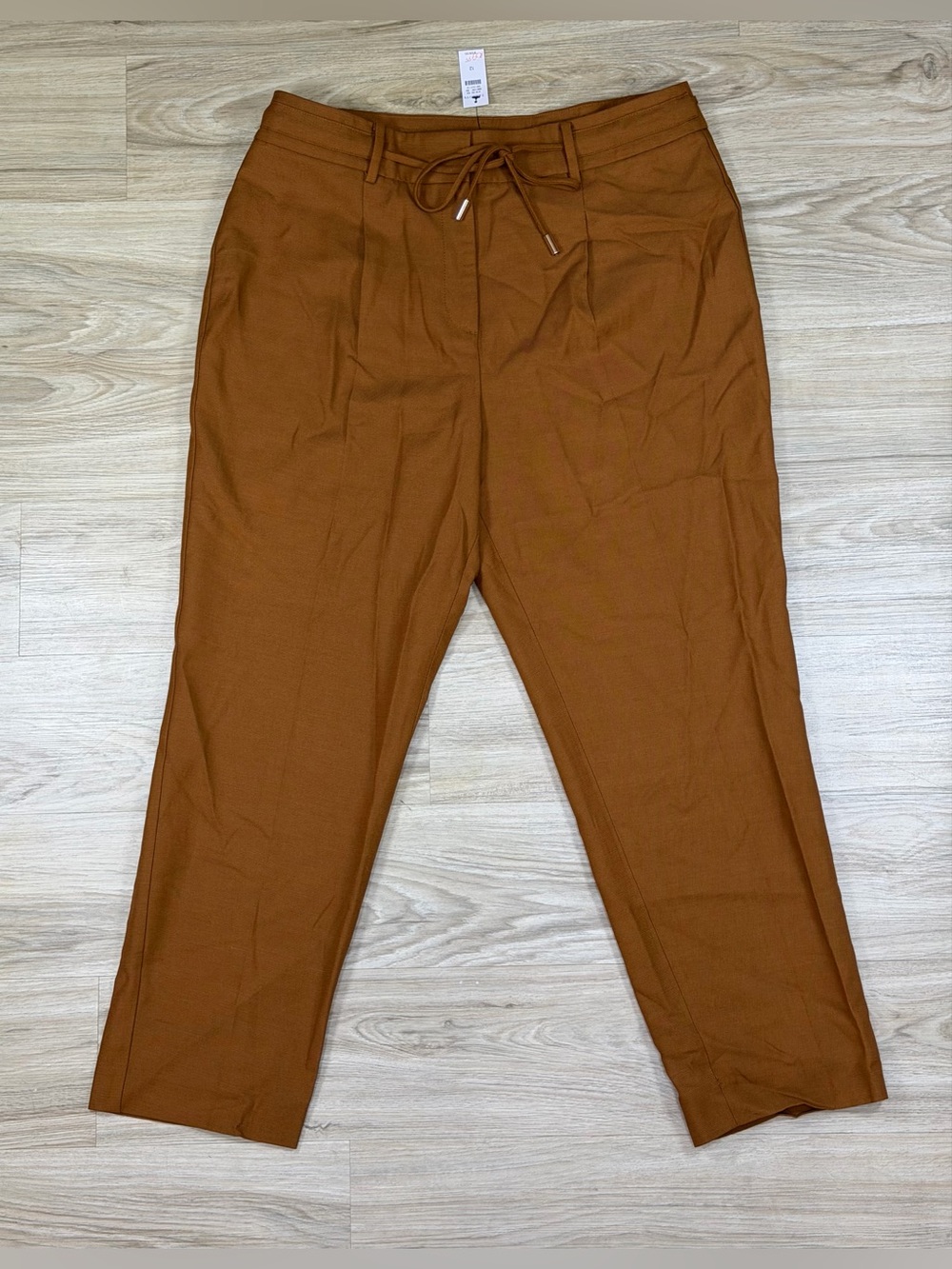 Talbots High Rise Pleated Tapered Pants Drawstring Tailored Fall Minimalist Chic
